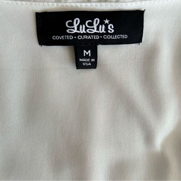Lulu’s | Shifting Dears Ivory Long Sleeve Dress, Size M - Picture 9 of 10